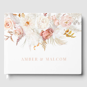 Graceful Elegance: Flawless Floral Wedding Guest Book