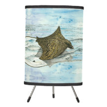 Graceful Endangered Ornate Eagle Ray Watercolours