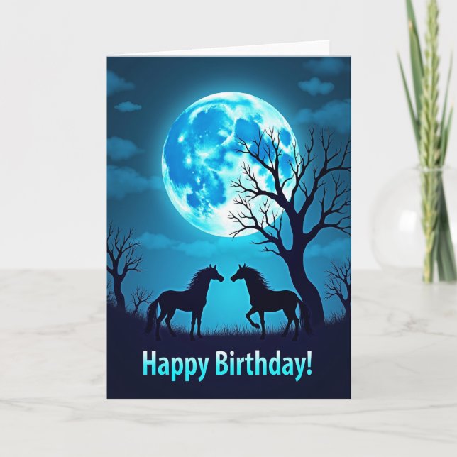 Graceful Equine Birthday Card (Front)