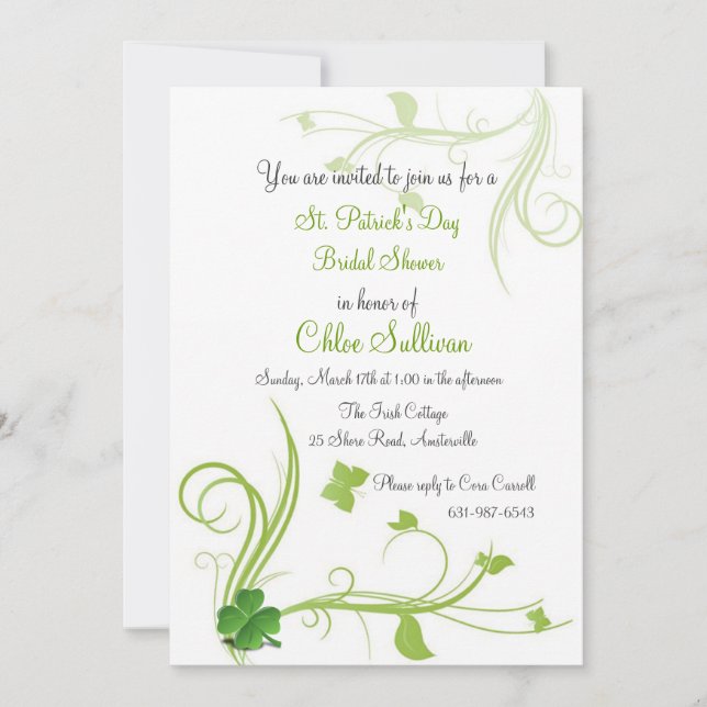 Graceful Ferns Invitation (Front)