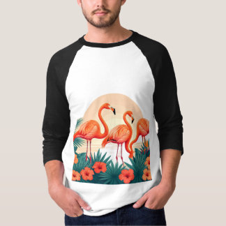 Graceful Flamingos Tropical Elegance Flamingo Drea T-Shirt