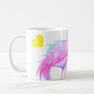 Graceful Flamingos: Watercolor Romance Coffee Mug