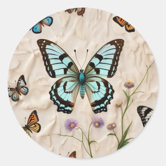 "Graceful Flight" Classic Round Sticker (Front)
