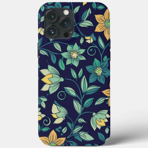 Graceful floral design iPhone 13 pro max case