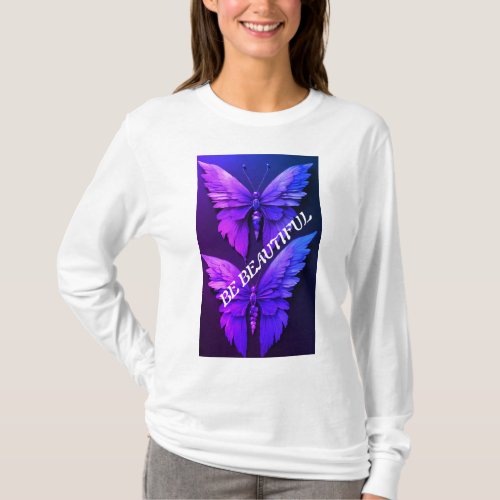 Graceful Flutter Butterfly_Inspired Full Sleeve  T_Shirt