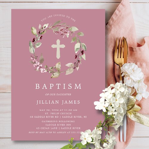 Graceful Gathering Baptism Invitation
