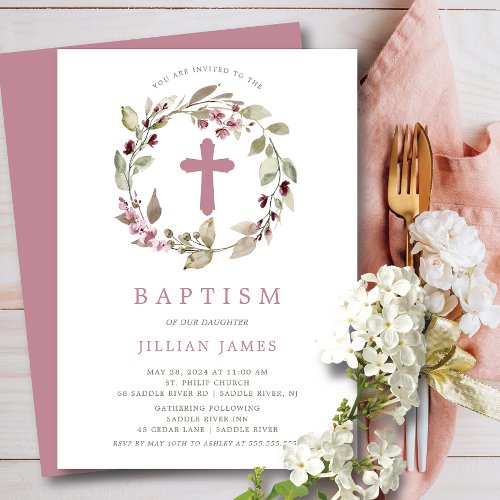 Graceful Gathering Baptism Invitation