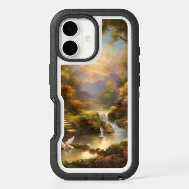 Graceful Geese at the Waterfall Otterbox iPhone Case (Back)