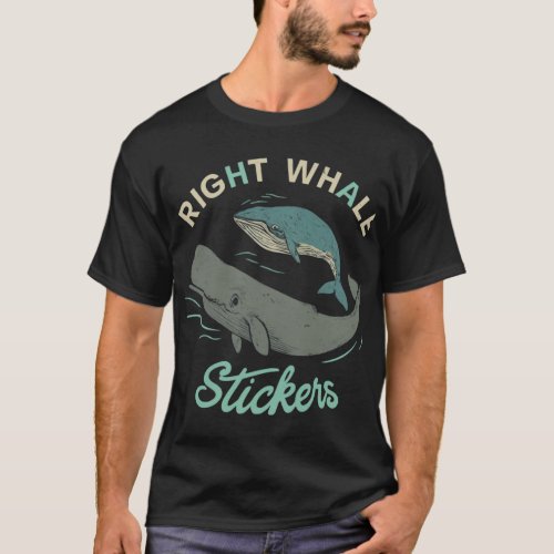 Graceful Giants Right Whale Stickers T_Shirt