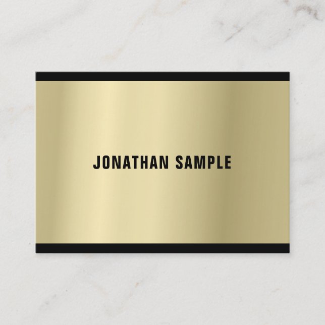 Graceful Glamorous Gold Look Professional Luxury Business Card (Front)