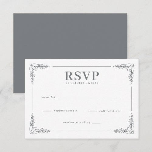 Graceful Gray Calligraphy With Floral