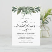 Graceful Greenery Bridal Shower Invitation (Standing Front)