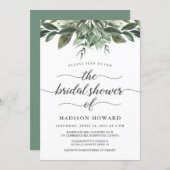 Graceful Greenery Bridal Shower Invitation (Front/Back)