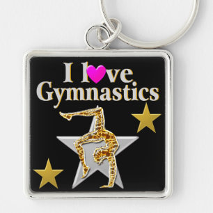 GRACEFUL GYMNAST GIRL KEYCHAIN