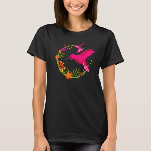 Graceful Hummingbirds in Flight Colourful T_Shirt