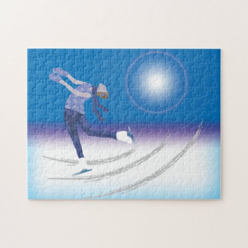 Graceful Ice Skater Jigsaw Puzzle