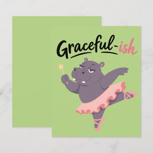 Graceful-ish Hippo Ballerina (Front/Back)