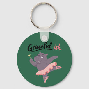 Graceful-ish Hippo Ballerina Keychain