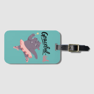 Graceful-ish Hippo Ballerina Luggage Tag
