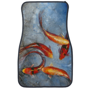 Graceful Koi I Car Floor Mat