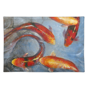 Graceful Koi I Cloth Placemat