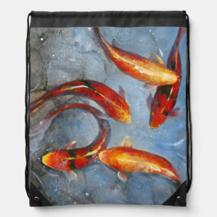 Graceful Koi I Drawstring Bag