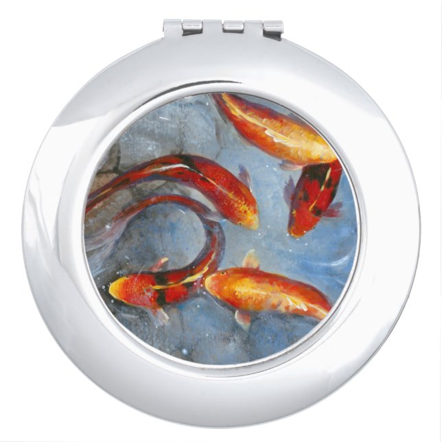 Graceful Koi I Mirror For Makeup (Front)