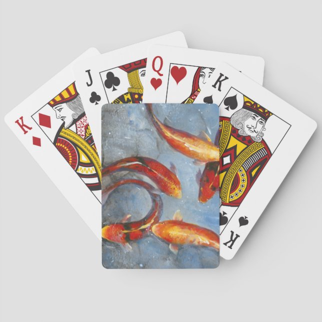Graceful Koi I Poker Cards (Back)