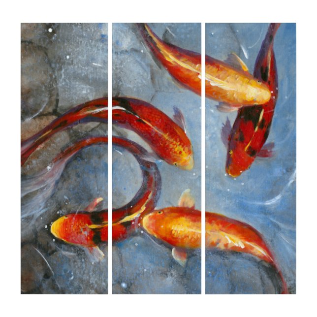 Graceful Koi I Triptych (Front)