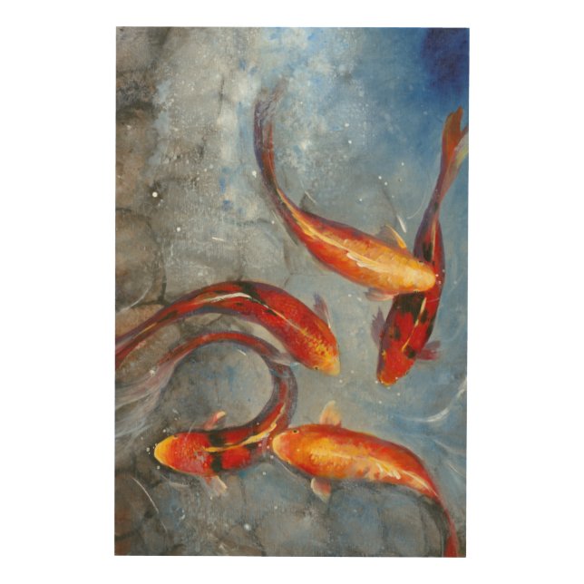 Graceful Koi I Wood Wall Decor (Front)