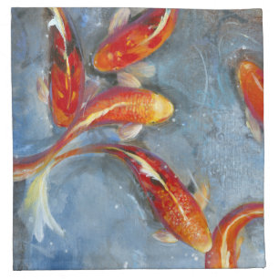 Graceful Koi II Cloth Napkin