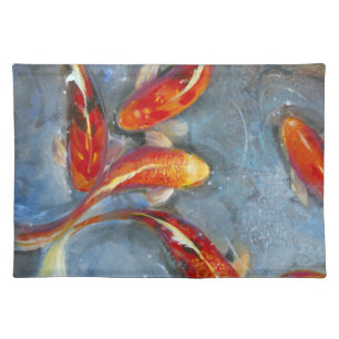 Graceful Koi II Cloth Placemat