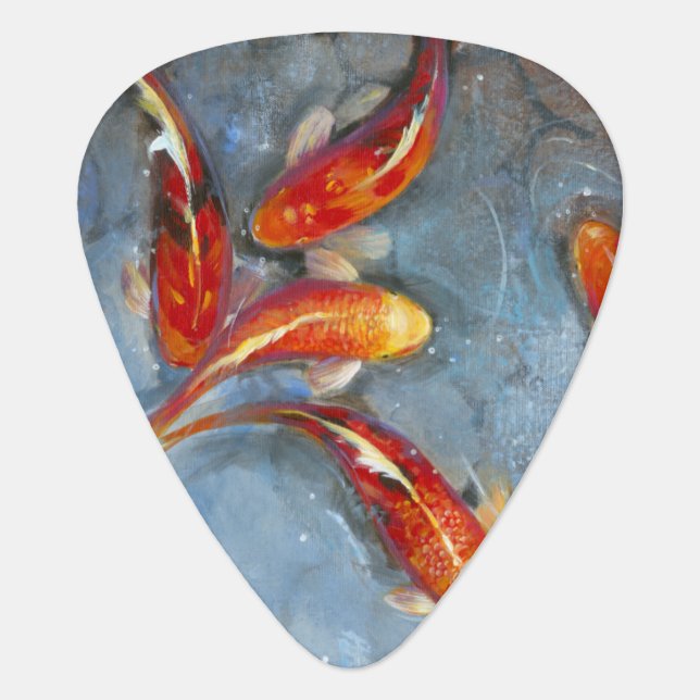 Graceful Koi II Guitar Pick (Front)