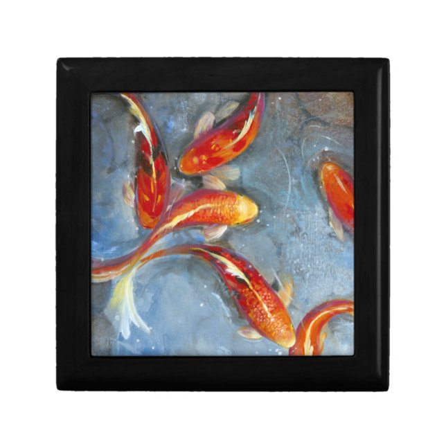 Graceful Koi II Keepsake Box (Front)