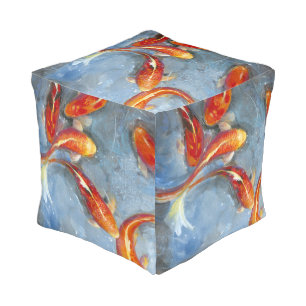 Graceful Koi II Pouf