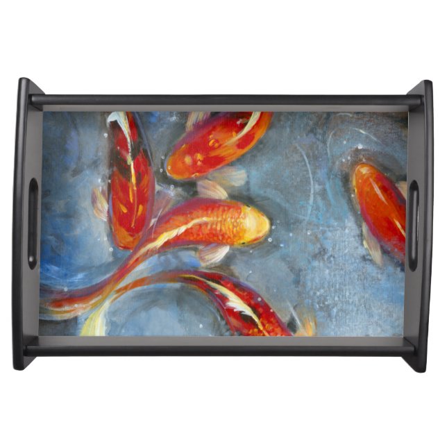 Graceful Koi II Serving Tray (Front)