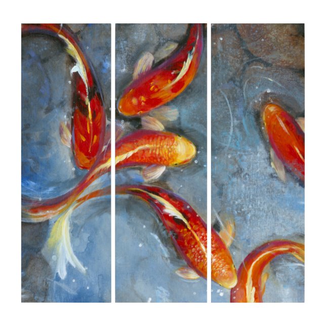 Graceful Koi II Triptych (Front)