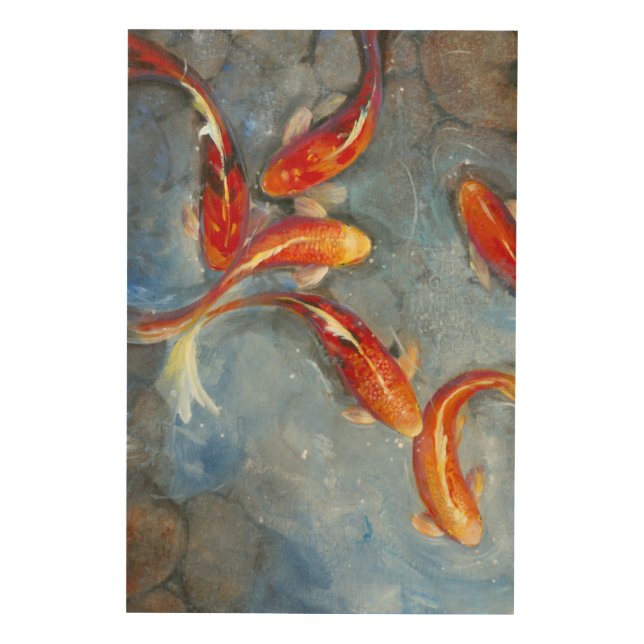 Graceful Koi II Wood Wall Art (Front)