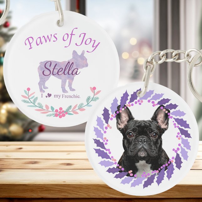 Graceful Lavender French Bulldog | Personalized Keychain (Creator Uploaded)