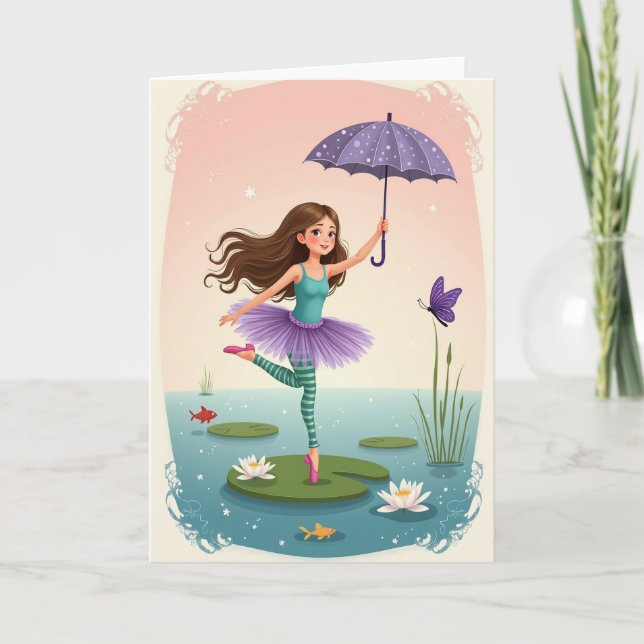 Graceful Lily Birthday Card (Front)