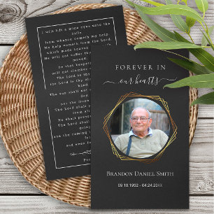 Graceful Memorial Prayer Card with Photo