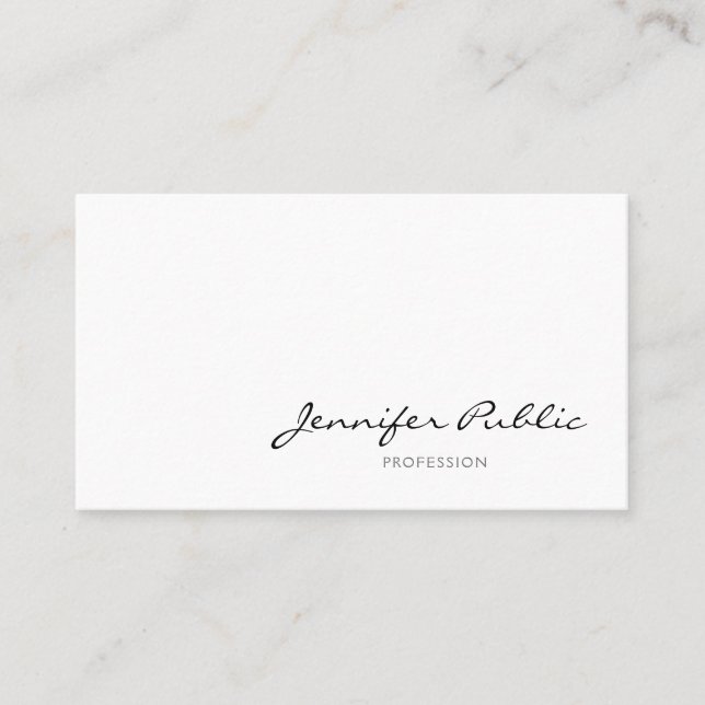Graceful Minimalist Modern Professional Clear Business Card (Front)