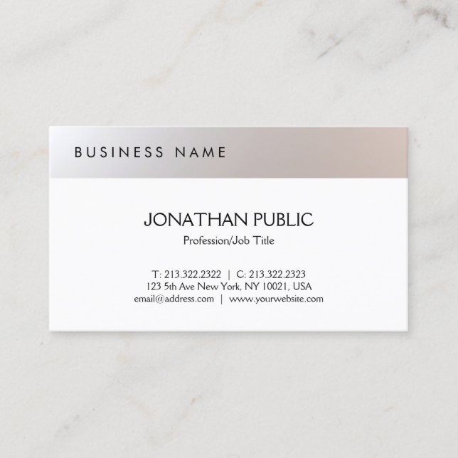 Graceful Minimalist Modern Professional Simple Business Card (Front)