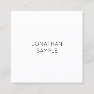 Graceful Minimalist Square Design Modern Luxury Business Card