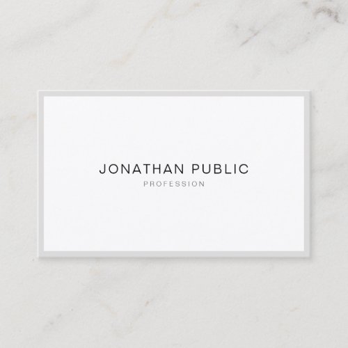 Graceful Modern Minimalistic Plain Clean Luxury Business Card