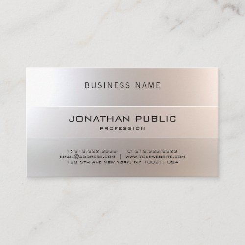 Graceful Modern Professional Elegant Glamorous Business Card