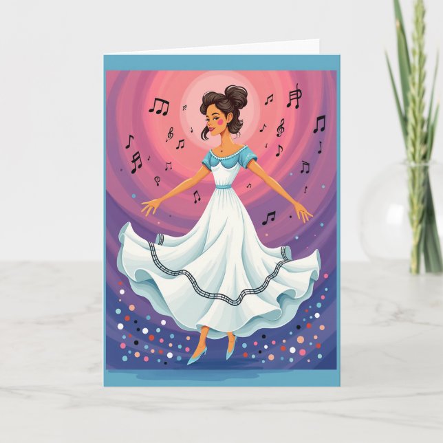 Graceful Mothers Day Dance Card (Front)