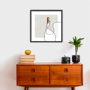 Graceful Muse Flow 3 Glam Fashion Art Poster