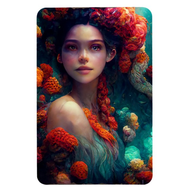 Graceful Ocean Princess Magnet (Vertical)