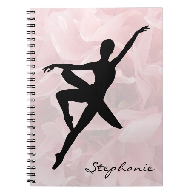 Graceful Pink Ballerina Notebook